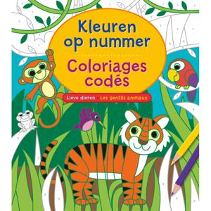 Kleuren op nummer Lieve dieren