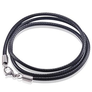 LGT Jewels waxkoord ketting Zwart - 2.5mm-65cm