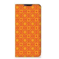 Xiaomi Redmi 9 Hoesje met Magneet Batik Oranje - thumbnail