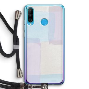 Square pastel: Huawei P30 Lite Transparant Hoesje met koord