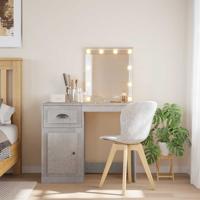 Kaptafel met LED-verlichting 90x42x132,5 cm betongrijs