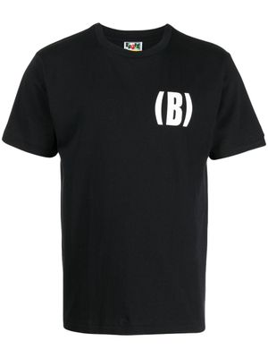 A BATHING APE® t-shirt en coton à logo imprimé - Noir