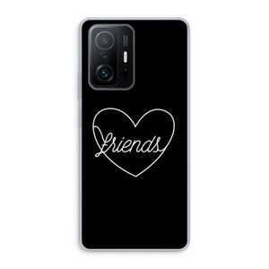 Friends heart black: Xiaomi 11T Pro Transparant Hoesje