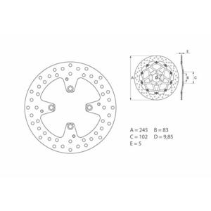 BREMBO Serie Oro remschijf, remschijven voor de moto, vast 68B407E8