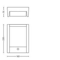 Philips Vierkante buitenlamp Arbour sensor 164619316 - thumbnail