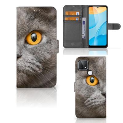 Telefoonhoesje | Met pasjeshouder | OPPO A15 Britse Korthaar