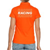 Racing supporter / race fan polo shirt oranje voor dames