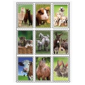 Stickervel 3D boerderijdieren 9 stuks