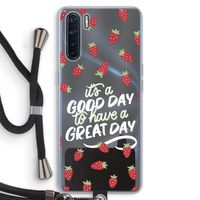 Don't forget to have a great day: Oppo A91 Transparant Hoesje met koord