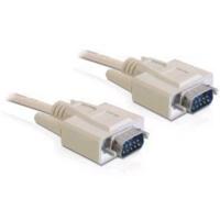 Delock Aansluitkabel Serieel [1x D-sub stekker 9-polig - 1x D-sub stekker 9-polig] 1 m Beige