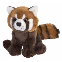 Rode panda knuffeltje 18 cm   -