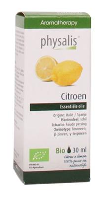 Physalis Aromatherapy Essentiële Oliën Citroen Olie 30ml