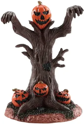 Lemax evil pumpkin tree tafereel Spooky Town 2018