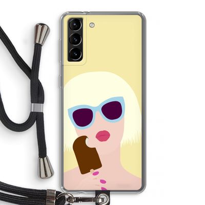 Ice cream: Samsung Galaxy S21 Plus Transparant Hoesje met koord