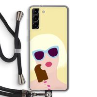 Ice cream: Samsung Galaxy S21 Plus Transparant Hoesje met koord