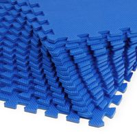 Vloerbescherming - Puzzelmat 32-delig Blauw afmeting 180x360x1cm - thumbnail