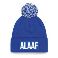 Alaaf muts met pompon unisex one size - Blauw - thumbnail