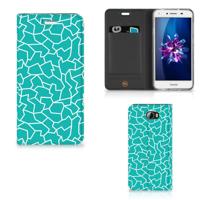 Huawei Y5 2 | Y6 Compact | Bookcase | Cracks Blue