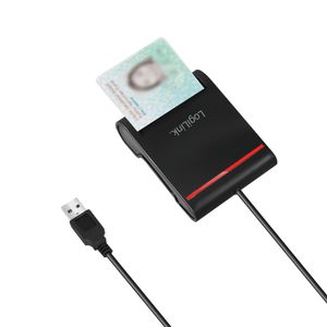 LogiLink CR0047 smart card reader Binnen USB 2.0 Zwart