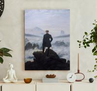 Wandelaar boven Zee van Mist Canvas schilderij