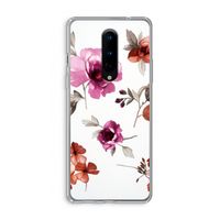 Geschilderde bloemen: OnePlus 8 Transparant Hoesje