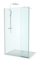 Linie Twist inloopdouche met beweegbare zijwand 120 x 200 cm helder glas glanzend chroom profiel