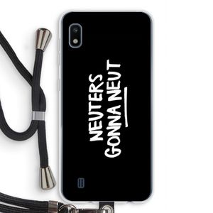 Neuters (zwart): Samsung Galaxy A10 Transparant Hoesje met koord