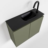 Toiletmeubel Mondiaz Ture | 60 cm | Meubelkleur Army | Eden wastafel Urban Rechts | 1 kraangat