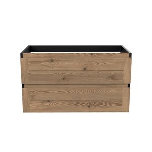 Onderkast Arcqua Nature 90 cm Eiken Mat Zwart