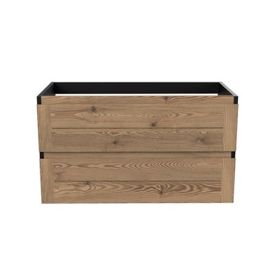 Onderkast Arcqua Nature 90 cm Eiken Mat Zwart