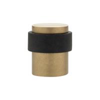 De Oude Deurklink Deurstopper vloermontage 30x40mm getrommeld messing