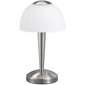 LED Tafellamp - Tafelverlichting - Trion Vonton - 4W - Warm Wit 3000K - Rond - Mat Nikkel - Aluminium