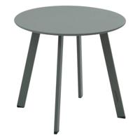 Bijzettafel/tuin tafel Saona - metaal - groen - D50 x H45 cm - voor buiten
