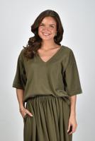 Extreme Cashmere top Indi 406 army