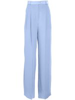 Fleur Du Mal pantalon ample en soie - Bleu - thumbnail