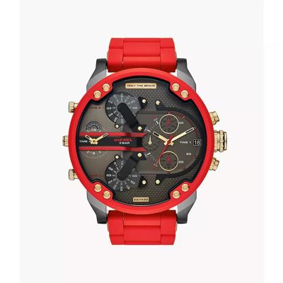 Diesel DZ7430 Heren Mr Daddy 2.0 chronograaf rood roestvrij staal en siliconen horloge