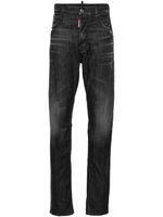 DSQUARED2 642 distressed straight-leg jeans - Gris - thumbnail