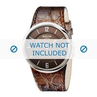 Boccia horlogeband 3161-05-BO3161-05-40 Croco leder Bruin 26mm + bruin stiksel