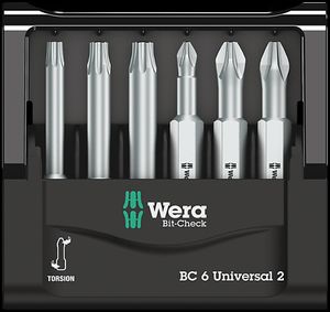 Wera Bit-Check 6 Universal 2, 6 -delig - 1 stuk(s) - 05056473001