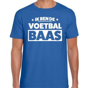 Hobby t-shirt voetbal baas blauw voor heren - voetbal liefhebber shirt