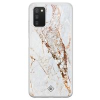 Samsung Galaxy A03s siliconen hoesje - Marmer goud Samsung Galaxy A03s siliconen hoesje - Marmer goud