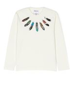 Marcelo Burlon County Of Milan Kids t-shirt Feathers à manches longues - Blanc