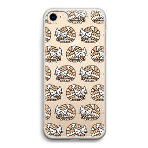 Slapende poes: iPhone 7 Transparant Hoesje