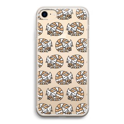 Slapende poes: iPhone 7 Transparant Hoesje
