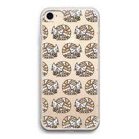 Slapende poes: iPhone 7 Transparant Hoesje