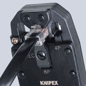 Knipex Krimptang voor westernstekkers | 1 stuks - 97 51 12 SB - 97 51 12 SB
