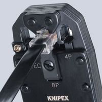 Knipex Krimptang voor westernstekkers | 1 stuks - 97 51 12 SB - 97 51 12 SB - thumbnail