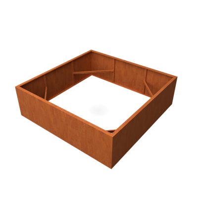 Artesa Rechthoekige plantenbak cortenstaal L200 x B200 x H60 cm - Geroba