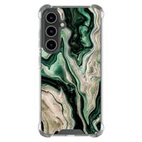 Samsung Galaxy S24 FE shockproof hoesje - Green waves