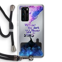 Stars quote: Huawei P40 Transparant Hoesje met koord